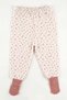 100% Cotton Organic Cotton Piece Baby Girl Single Bottom Pants with Socks and Booties Patterned Baby Pants - 6