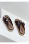 1079 Y-M 200 Double Buckle Genuine Leather Leather Mu Soft Sole Women's - 5