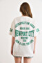 Women's White Front Back Printed Comfortable Fit T-Shirt Tsh-19000966 - 4