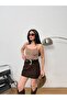 Women's Wide Belted Mini Skirt - 5