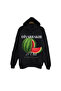 Diyarbakır - 21 - Surlar - Watermelon - City Printed Unisex 100% Cotton Black Hooded Sweatshirt