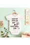 White Short Sleeve I'M Not a Doctor but I'M a Patient Very Thematic Printed Baby Bodysuit Crew Neck Unisex Body - 2