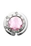 Crystal Stone Table Edge Bag Hanger Folding Hanging Bracket Metal Strap Pieces Cta-106 - Pink -1 Piece - 3
