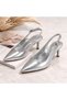 Stylish Women's Stiletto Shoes Genuine Leather 6 cm Heeled Pointed Toe Classic Heeled Shoes - 2