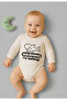 Baby Bodysuit with Snap Fasteners 100% Cotton Im Teething Printed