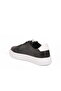 Black and White Lace-Up Men's Sneakers - 4