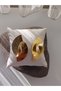 Steel Earrings Striped Fan Model Gold Color Dangle Earrings - 6