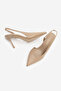 Women's Stiletto Pointed Toe Open Back V-Neck Strap Classic Heeled Shoes Esvin Mink - 8