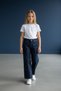 Girl's Wideleg Stone Embroidered Jean Trousers - 4