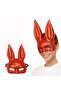 Red Luxury Rabbit Mask with Long Ears
