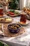 Nazar Boncuklu Ceramic Snack Bowl 12 cm – Handmade Decorative Olive and Snack Bowl Breakfast Serving Dish - 4
