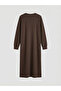 Crew Neck Slit Sweat Dress - 7