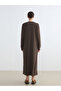 Crew Neck Slit Sweat Dress - 5