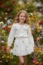 Girls' Embroidered Dress Embroidered Summer Long Sleeve Casual Children's Dress