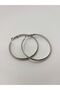 Steel Silver Color 4.5cm Hoop Earrings - 4