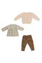 Pinky Girl's Cardigan Blouse Pants Set - 2