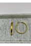 Steel Gold 3.5cm Hoop Earrings - 3