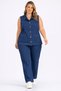 Women's Plus Size Laci,Kot Vest + Elastic Waist, High Waist Stretch Fabric Denim Pants 2-Piece Set 65N39419 - 3