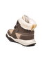 Brown Velcro Boys' Flat Boots - 4