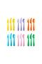 Children's Fork Spoon Knife Set, Multi-Colored, 18 Pieces