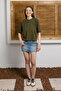 Interlock Fabric Back B Printed Basic T-Shirt