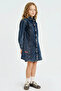 100% Cotton Patched Embroidered Blue Jean Dress for Girls G6931A826Sp