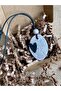 Handmade ceramic porcelain necklace with tree bark and heart detail design - 4