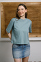 Interlock Fabric Back B Printed Basic T-Shirt