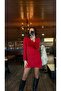 BORDO DRAPE ELBİSE - 2