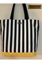 Beach Bag, Baby Bag, Picnic Bag, Striped Women's Bag 100% Cotton - 3