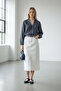 Women's Beige Sheer Ruffle Shirt - 6