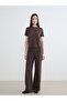 Regular Fit Wide Leg Women's Trousers