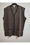 Super Quality, Large Size, 30% Off, Wool Pieces, V-Neck, Buttoned, Modern Mother Vest - 6