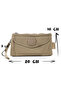 Krinkıl/Klinkır Waterproof 4 Zipper Patches Shoulder Strap Phone Carrying Bag Clutch Bag Wallet Camel 1115F - 2