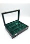 15-Piece Faux Leather Covered Watch Storage Organizer Box Bag - 4