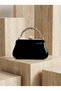 Black Color Luxury Patent Leather Silver Detailed Chain Strap Women's Evening Dress Bag Wedding Engagement Graduation - 4