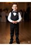 Boys' Tuxedo Suit Set with Vest and Bow Tie