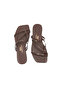 Women's Square Toe Flip-Flops with Brown Cross Straps, Stylish Daily Slippers - 2