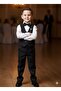 Boys' Tuxedo Suit Set with Vest and Bow Tie - 2