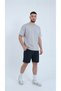 Men's Stone Color Cotton Pack T-Shirt Combed Cotton Fabric Zero Collar Full Fit - 8