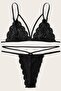 Modig Women's Black Lace Bra Panty Set