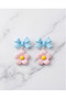 Pink Flower Earrings - 3