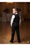 Boys' Tuxedo Suit Set with Vest and Bow Tie - 3