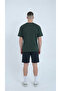 Men's Khaki Color Cotton Pack T-Shirt Combed Cotton Fabric Zero Collar Regular Full Fit - 4