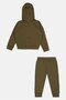 Toddlers Boy 2 Pieces Brand Logo Hoodie And Jogger, Olive - 2