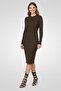 Women Knitted Bodycon Dress, Olive