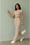Women's Waffle Fabric Stretchy Two-Piece Set
