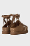 Suede Embroidery Detail Tie-Detail Sandals Sandals 1175133 - 4