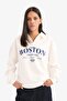 Relax Fit Printed Sweatshirt F0303Ax25Au - 4