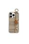 Apple iPhone 14 Pro Max Compatible Case Teddy Bear Detailed Tweed Silicone Case Beige - 2